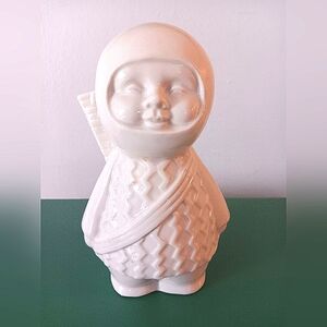 Benihana White Ceramic Ninja Boy Tiki Mug Planter Pot Vase Vtg